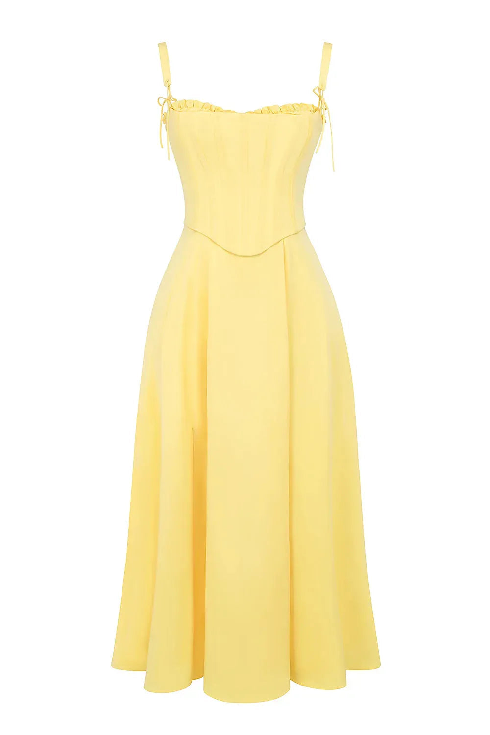 Vestido Midi Com Espartilho - Modelo Lily